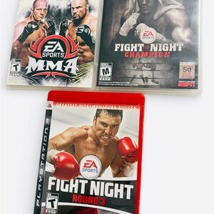 PS3 EA Sports Combat Lot - Fight Night Champion, Round 3, MMA - Tested!